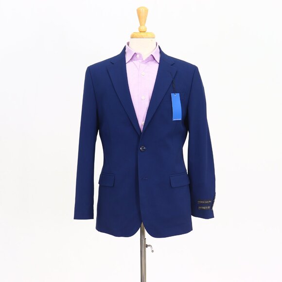 Vince Camuto 40R Blue Blazer Sport Coat Jacket 2-Button Solid Y118